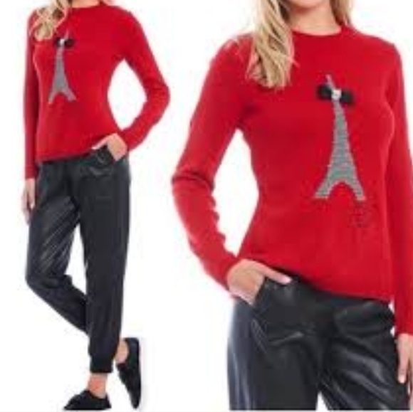 Karl lagerfeld pairs sweater red eiffel tower - Picture 14 of 14